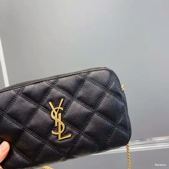 Repladies REP BECKY YSL DOUBLE-ZIP IN POUCH QUILTED LAMBSKIN 0519